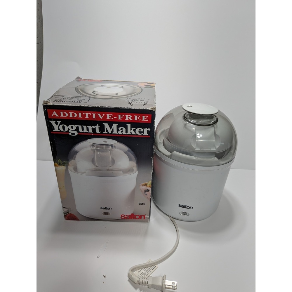 Salton Additive-Free Yogurt Maker Machine w/ Original Box & Accessories